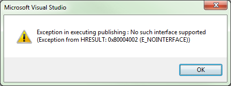 publish error