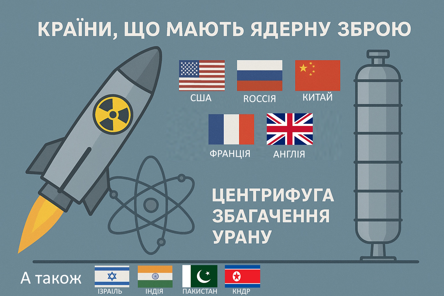 Які країни мають атомну зброю?