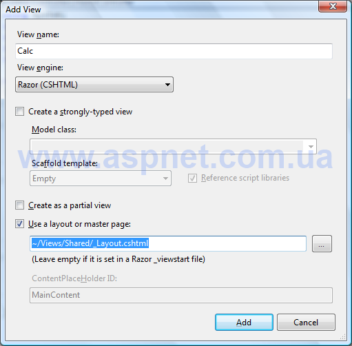 calc asp mvc